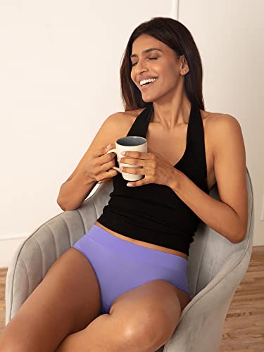 Image of Nykd (NYP342) Nylon Stretchable Hipster Panty Underwear for Women | Ultra-Soft Fabric with Mid Waist Full Coverage & Smooth Elastic Waistband | Gentle on Skin with No Marks
