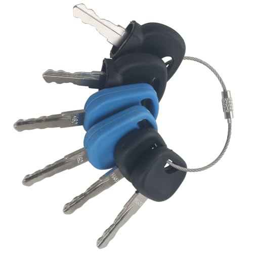 Imagen de GAOHOU 6Pcs Universal Tractor Excavadora Cargadora Llave de encendido 14601 14603 14607 Compatible con JCB BOBCAT BOMAG New Holland Ford