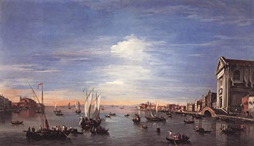 Peinture d'art mural affiche Francesco Guardi Le canal de la Giudecca 60x90cm Venise