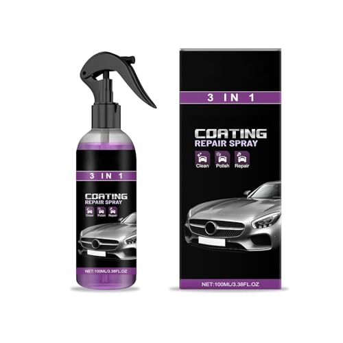 Agent de revêtement de peinture 3 en 1 pour voiture - Réparation de graphène - Nettoyant automobile - 38 oz - Réparation de graphène - Haute protection - Nettoyage automobile - Polissage