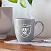 Rico Industries NFL Football Las Vegas Raiders Grey 16 oz Team Color Laser Engraved Speckled Ceramic Coffee Mug