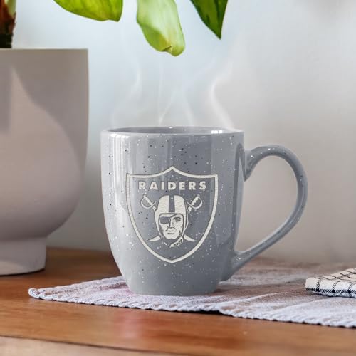 Image of Rico Industries NFL Football 16 oz Team Color Laser Engraved Speckled Ceramic Coffee Mug