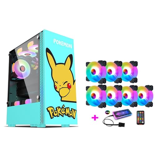 Boitier ATX Boîtiers D'ordinateur, Boîtier De Jeu PC De Taille Moyenne ATX/M-ATX/ITX - Port E/S Avant USB 3.0 - Panneau Latéral En Verre Trempé - Système De Gestion Des Câbles - Prêt For Le Refroidiss