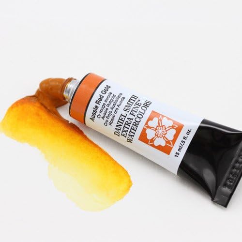 DANIEL SMITH Extra Fine Watercolor 15ml Paint Tube, Aussie Red Gold, 0.5 Fl Oz (Pack of 1)