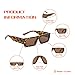 TruFabV Vintage Rectangle Sunglasses for Men Women 90s Retro Fashion Glasses Square Shades (Tortoise Brown)