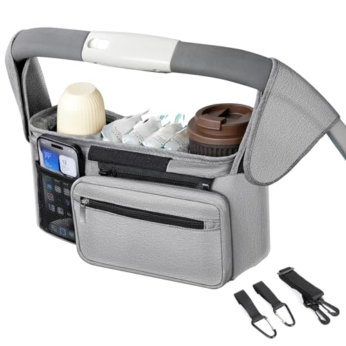 AiQInu Kinderwagen Organizer Universal mit 2 Isolierten...