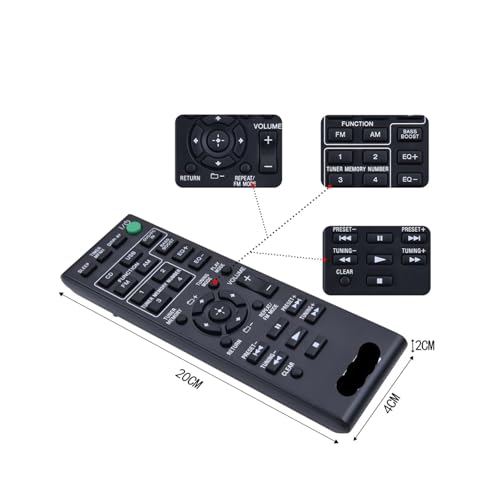 Télécommande RM-AMU216 compatible avec SS-SBT20 et MHC-EC619IP - 4