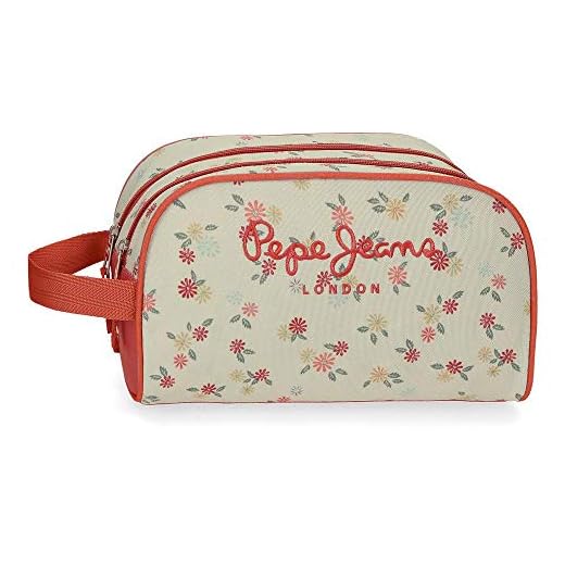 Pepe Jeans Joseline - Neceser con Doble Compartimento, Multicolor, 26 cm