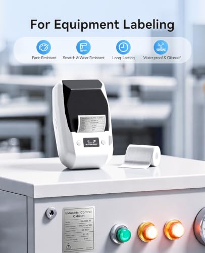 Image of NIIMBOT M2 Label Maker with Tape, 2 inch Thermal Transfer Label Printer, White