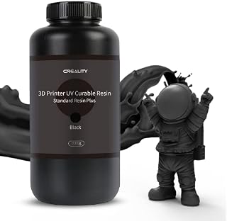 Creality 3D Printer Rapid Resin, 405nm LCD UV Curing Resin Standard Photopolymer Liquid Resin for LCD/DLP/SLA 3D Printer, 1000g Black