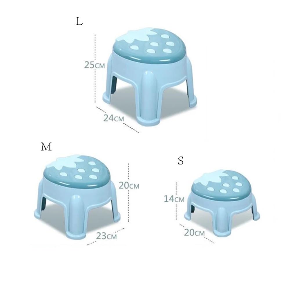 Reposapiés de plástico for adultos, taburete de baño con escalón elevado, ayuda for sentadillas, taburete de baño portátil, taburete de baño resistente for adultos, reposapiés antideslizante.(Blue L 2