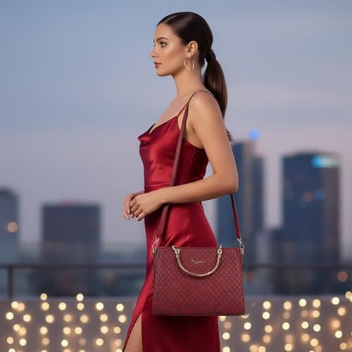 Image of Lady Quinton Quilted Handbag with Detachable Shoulder Strap