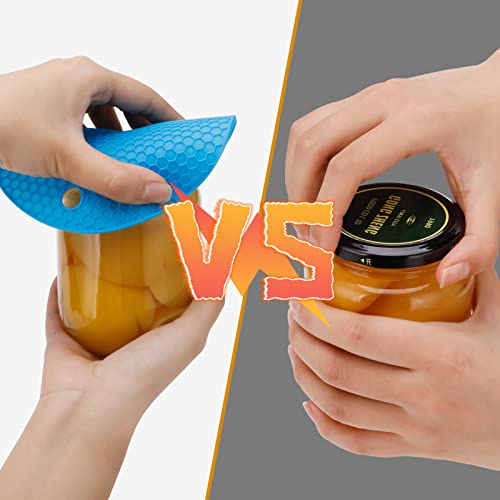 Kaboer 6Pcs Rubber Jar Opener Grippers,Reusable Silicone Heat Insulation Pad,Multi-Purpose Kitchen Coasters Round Honeycomb Jar Opener For Weak Hands & Seniors With Arthritis #TOP3
