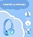 Bywulanda USB Type C Kids Headphone for School, 94dB Safe Volume Limited, Foldable Stereo Sound Tangle-Free Type C Cord, On-Ear Headphones for Boys/Girls/Students/Tablet/Travel(Gradient Blue)