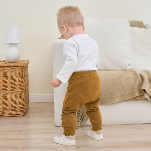 2-Pack Baby Boy Pant Toddler Jogger Pants Toddler Boy Sweatpants Casual Basic Infant Newborn Leggings4