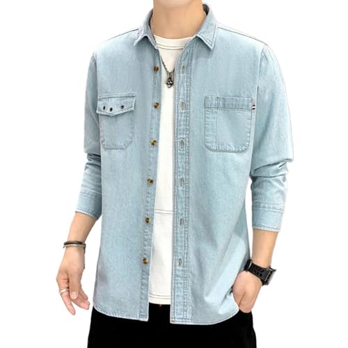Chaqueta vaquera casual liviana para hombre talla XX-Large miniatura 1
