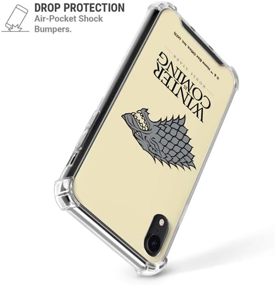 Skinit Clear Phone Case Compatible with iPhone XR - Officially Licensed Game of Thrones: House Stark Sigil Design
