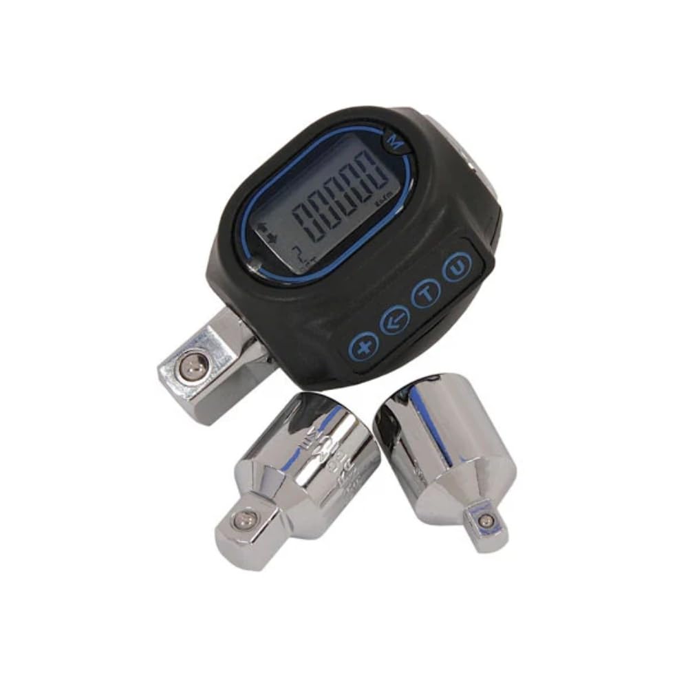 Neilsen Ct3547 3Pc Torque Adaptor Set 40-200Nm Range Electronic Digital Display 1/2In.dr With 1/2In To 3/8In And 1/2In To 1/4In Adaptors