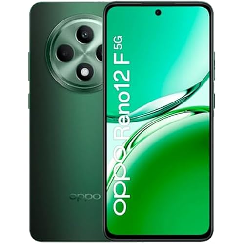 OPPO Reno12 F 5G (GSM, International Version) CPH2637 | 6.67" inch, 256GB Storage + 8GB RAM Dual-SIM Unlocked Android 14 Smartphone (Green)