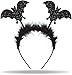 Produktbild Hatstar Fledermaus Ohren Haarreif | Stirnband mit Fledermäusen | Vampir Haarband | Haarschmuck für Kinder, Damen & Herren | Kopfschmuck Accessoire zu Karneval Fasching Kostüm Party´s