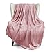 Exclusivo Mezcla Luxury Flannel Velvet Plush Throw Blanket - 50" x 60" (Pink)