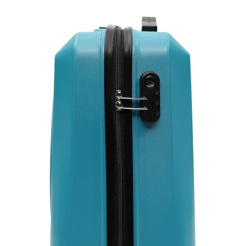 Image of YAYAVAR Batman Trolley Suitcase - 40L, Cabin Luggage with 8 Spinner Wheel, Hard Shell Polycarbonate Suitcase, Number Lock, Water Resistant, Luggage Bag for Travel (Teal & Black, 55cm, Small)