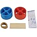 Large Plastic Toy Project Wheels and Axles, for Mousetrap Car and Rubber Band Car Projects, 20 Wheels, 20 Rubber Bands, 10 Dowels