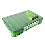 VERMIS Caja almacenaje Bait Organizer Box, Double Sided, Fishing Accessories, Baits, Hooks, Storage Box, Fishing Equipment (Size : Green)