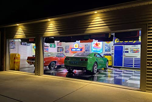 Racedeck Tuffshield Diamond Plate Design, Durable Interlocking Modular Garage Flooring Tile (48 Pack), Black #TOP5