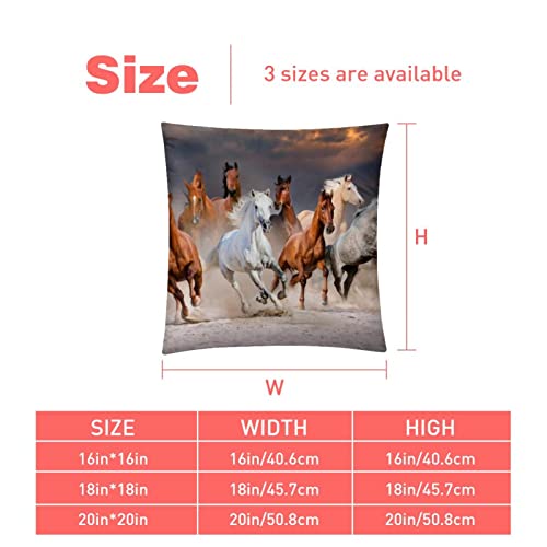 Housse de coussin lombaire chevaux de course : lin de ferme premium