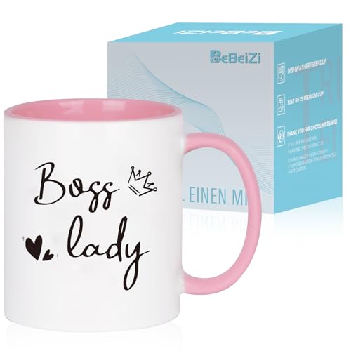Boss Regalo Tazze per Chefin con Boss Lady, Regalo per Natale, Regali per donne, Tazza da caffè to go, Giorno del Ringraziamento, Natale