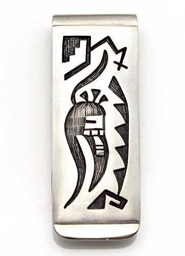Hopi Sterling Silver Money Clip Featuring Long Hair Kachina2