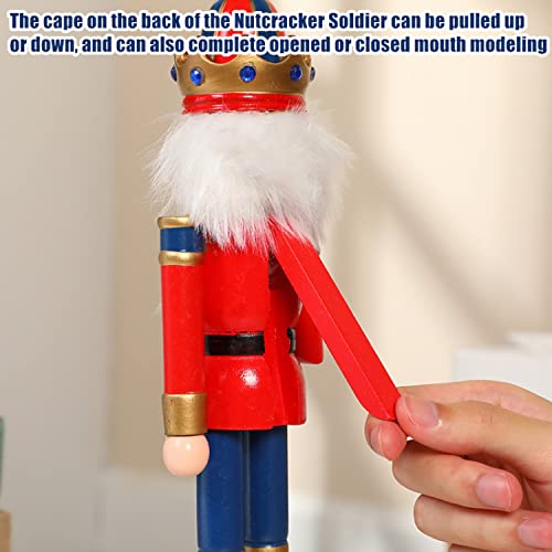 Miniatura 4 de Kaheign 2 Piezas Soldados De Cascanueces De Madera, 2 Estilo 30cm Figuras De Cascanueces Tradicionale De Navidad Soldado Pintado De Madera De Pino De Primera Calidad Por Decoración Trompeta Cetro