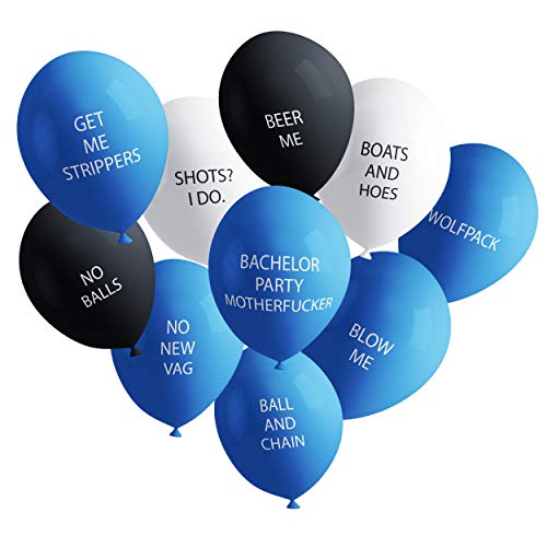 Funny Adult Balloons for Bachelor Party Pack 3 | Hilarious NSFW Gag Gift for Parties | 20 Pack | Naughty Abusive Balloons by Shitty Merchâ€¦