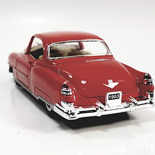 Kinsmart Cadillac Series 62 1953 Cherry Red 2 Door Coupe 1/43 O Scale Diecast Car For Unisex Children #TOP4