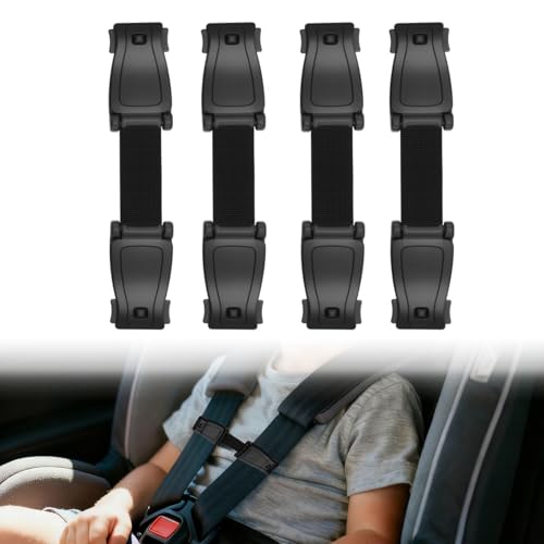 Car Seat Straps Anti Escape 4 Pack, Universal Child Car Seat Belt Clip Safety Chest Harness Clip, Prevent Kids Taking Arms Out, Baby & Toddler Car Seat Anti Escape Strap for Pushchair, Stroller