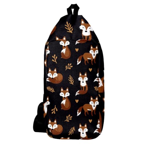 Sac à dos à bandoulière motif renard imprimé graphique unique
