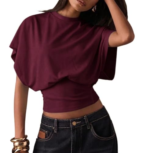 XPSDEPO Womens Short Sleeve T-Shirt Red