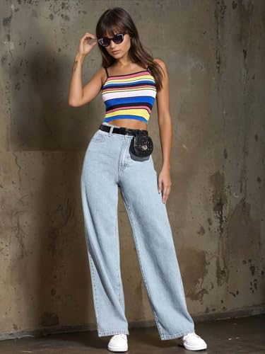Image of KOTTY Women's Classic Straight Fit Denim Jeans -Comfort with Elegant Style