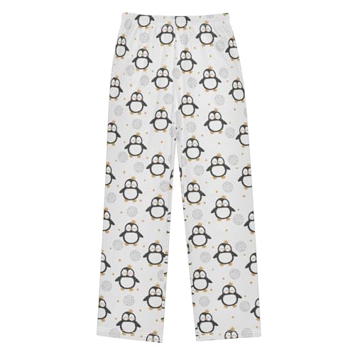 ZZXXB Prince Penguin Snow Boys Long Pants Soft Trousers Elastic Waist Kids Lounge Bottoms with Pockets S-XL