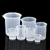 HENTEK 7 stuks maatbekers, kunststof, labs beker met schaalverdeling, markering, 600 ml, 500 ml, 250 ml, 150 ml, 100 ml, 50 m, 25 ml