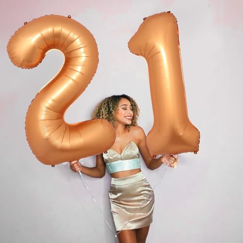 Image of Orange Number 1 Balloon, Large Self Inflating Foil Number Balloons 1 Decor, 40 Inch Helium 1 Number Balloon for Girls Boys 1st Birthday Baby Shower Anniversary Celebration Party Decorations Supplies