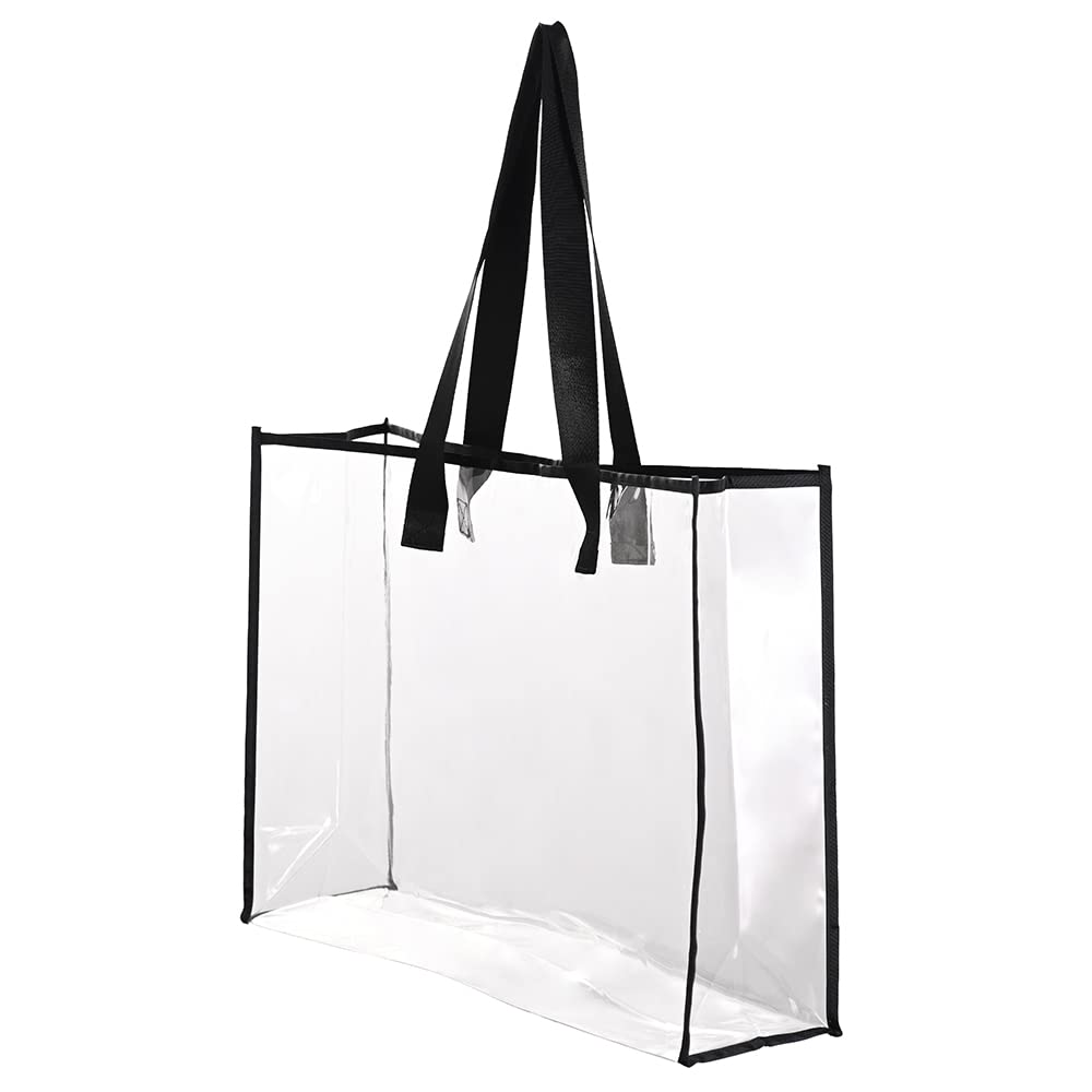 AugbunnyLarge Clear Fashion Beach Tote Shoulder Handbag Grocery Bag Travel Shopping Sports School And Work