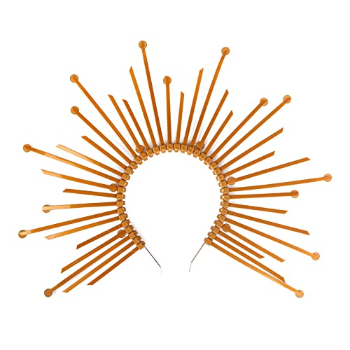 YJZQ Women's Halloween Halo Crown Headwear With Balls Golden Headband Goddness Headress for Carnival Show Role Play Masquerade Parties Headpiece Accessories - Image 4