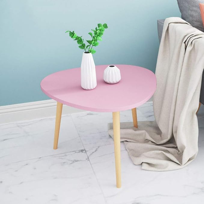 WOOYNEX - Wooden Triangle Coffee Table, Nightstand End Table Easy Assembly Acent Table Modern Furniture for Home Office and Living Room-(Pink) (B0CY3L91ZD) Amazon Price History, Amazon Price Tracker