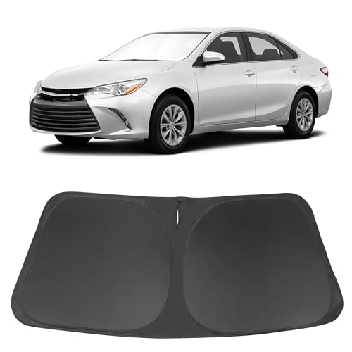 Image of Windshield Sun Shade Custom Fit for 2012 2013 2014 2015 2016 2017 Toyota Camry Accessories Foldable Window Sunshade Sun Blocker Protect Car from Sun Rays & Heat Damage Keeps Car Cooler