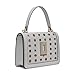 Karl Lagerfeld Paris Simone Top Zip Pins Crossbody, White/Lotus