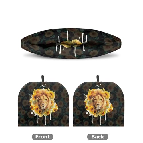 Image of Sunflower Lion Print Tea Pot Cover Teas Cosy Insulated Tea Cozies Home Kitchen Decoration Teapot Dust Cover Warming Tea Kettle Quilt Creative Gifts for Banquet