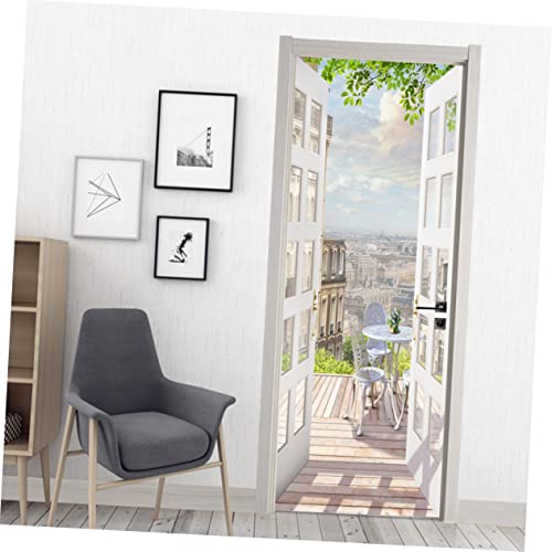 Autocollant de porte amovible imperméable sticker décoration - 5