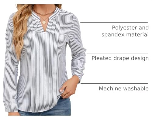 Image of Blooming Jelly Women's Long Sleeve Blouses Dressy Casual Business Work Tops